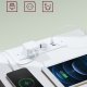VASAGLE KAILYN Kollektion - Natborde med str�mskinne, S�t med 2 sideborde, 2 skuffer, 2 AC-stik, 2 USB-A-porte, Stue/Sovev�relse, Moderne, Cloud White LET821W02