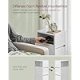 VASAGLE S�t med 2 smalle sengeborde med 2 skuffer, �bent rum til venstre eller h�jre, fleksibel montering til sovev�relse, stue, Cloud White LET856W01