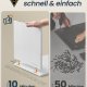 SONGMICS HOME Slim Natbord, Superhurtig V�rkt�jsfri Samling, Smalt Opbevaringssidebord med 2 �bne Rum og 1 Skuffe, Lille Natbordskab til Sovev�relse, 30 x 25 x 59,4 cm, Hvid LET911WE01