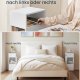 SONGMICS HOME Slim Natbord, Superhurtig V�rkt�jsfri Samling, Smalt Opbevaringssidebord med 2 �bne Rum og 1 Skuffe, Lille Natbordskab til Sovev�relse, 30 x 25 x 59,4 cm, Hvid LET911WE01