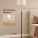 VASAGLE Gulvlampe, Justerbar H�jde fra 140 til 170 cm, Moderne Stil, Fodkontakt, Stofsk�rm, E27 Fatning, Guld og Sort LFL002B02 [Energiklasse F]