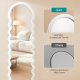 SONGMICS Helkroppsspegel, 160 x 50 cm, Oregelbundet v�gig Helkroppsspegel med Stativ, St�ende, MDF-ram, F&ouml;r Sovrum, Vardagsrum, Hall, Molnvit LFM027W01
