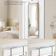 SONGMICS Helkroppsspegel 120x40 cm Rektangul&auml;r Spegel V&auml;ggmonterad D&ouml;rrmonterad Aluminiumlegering Ram H&auml;rdat Glas Sovrum Vardagsrum Garderob Bl&auml;cksvart LFM032B01