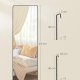 SONGMICS Helkroppsspegel 120x40 cm Rektangul&auml;r Spegel V&auml;ggmonterad D&ouml;rrmonterad Aluminiumlegering Ram H&auml;rdat Glas Sovrum Vardagsrum Garderob Bl&auml;cksvart LFM032B01