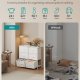 SONGMICS Kommode til sovev�relse, Kommode, St�l, MDF, 6 skuffer i ikke-v�vet stof, Opbevaringsenhed, Skab, Entr&eacute;, Cloud White og Snow White ULGS123WH01