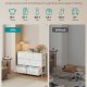 SONGMICS BELLAH Kollektion - Kommode, Opbevaringsm�bel, St�l, Til Sovev�relse, Skab, Entre, Stue, 7 Skuffer, Moderne, Cloud White og Snow White LGS323WH01
