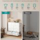SONGMICS BELLAH Kollektion - Kommode, Opbevaringsm�bel, St�l, Til Sovev�relse, Skab, Entre, Stue, 9 Skuffer, Moderne, Cloud White og Snow White LGS324WH01