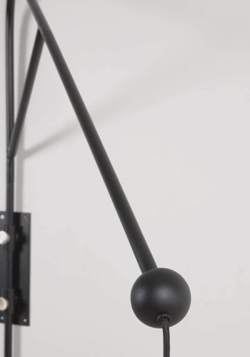 KAVE HOME Eleazar vegglampe - svart metall