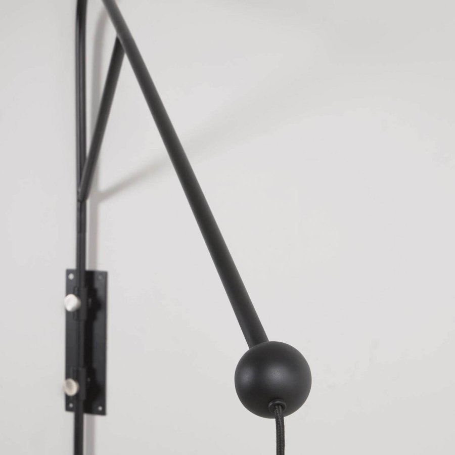 KAVE HOME Eleazar vegglampe - svart metall