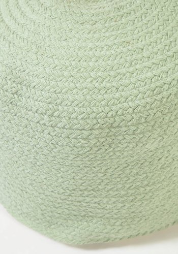 KAVE HOME Daiana rund bomullspuff i grnt 40 cm