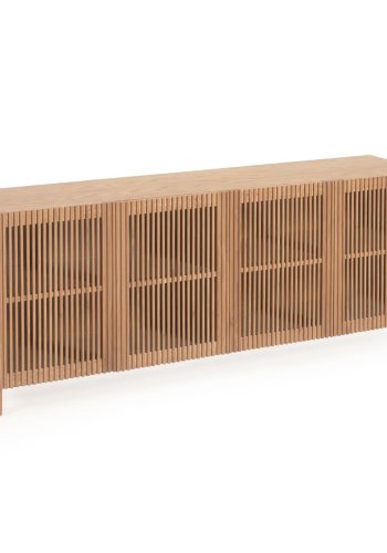 KAVE HOME Beyla skjenk, m. 4 drer og 2 hyller - naturlig eikefiner og eiketre