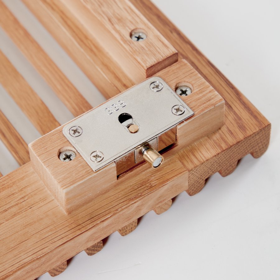 KAVE HOME Beyla reol, m. 3 drer - naturlig eikefiner og eiketre (H: 170cm x 42,5cm x 84,5cm)