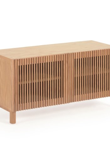 KAVE HOME Beyla skoskap i massiv eik med eikefiner, 98,5 cm FSC 100%