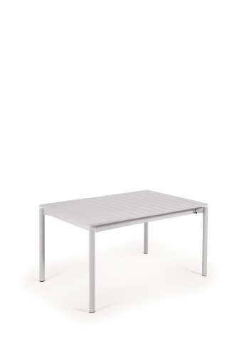 KAVE HOME Zaltana uttrekkbart utebord laget av aluminium i lys gr utfrelse, 140 (200) x 90