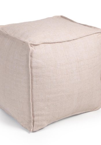 KAVE HOME Leeith puf, rektangul�r - beige 100% PET (40x39)
