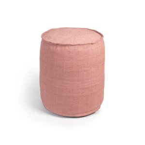 KAVE HOME Isaura puf, rund - terracotta 100% PET (40)