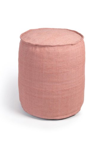 KAVE HOME Isaura puff, rund - terrakotta 100% PET (40)