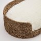 KAVE HOME Codie kj�ledyrpute, oval - hvit pels bomull/polyester (80x50)