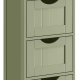 VASAGLE Badkamerkast, badev�relsekast, sidekast med 4 l�sset, 30 x 30 x 82 cm, til badev�relse, stue, spisestue, k�kken, moderne, lauriergroen LHC040C02