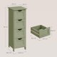 VASAGLE Badkamerkast, badev�relsekast, sidekast med 4 l�sset, 30 x 30 x 82 cm, til badev�relse, stue, spisestue, k�kken, moderne, lauriergroen LHC040C02