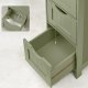 VASAGLE Badkamerkast, badev�relsekast, sidekast med 4 l�sset, 30 x 30 x 82 cm, til badev�relse, stue, spisestue, k�kken, moderne, lauriergroen LHC040C02