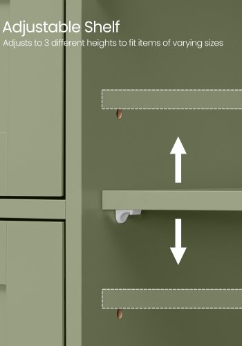 VASAGLE Badev�relsesskab med opbevaring, Badev�relsesopbevaringsm�bel med 4 skuffer, Fritst�ende Badev�relsesskab, med 1 d�r, Justerbar hylde, 30 x 55 x 82 cm, Laurb�rgr�n LHC041C02