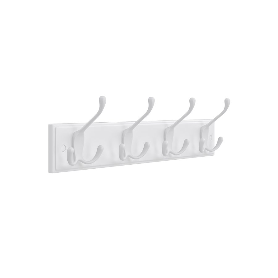 SONGMICS LHR30WT knager�kke, m. 4 knager - st�bt zink og hvid MDF (B:40) 