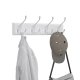 SONGMICS LHR30WT knager�kke, m. 4 knager - st�bt zink og hvid MDF (B:40) 
