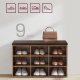 VASAGLE Skob�nk, Opbevaringsb�nk med Polstret S�de, med Hynde, 9 Rum, Justerbare Hylder, til Stue, Entre, 30,3 x 78,5 x 48 cm, Rustik Brun LHS009B01