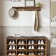 VASAGLE Skob�nk, Opbevaringsb�nk med Polstret S�de, med Hynde, 12 Rum, Justerbare Hylder, til Stue, Entre, 30,3 x 104 x 48 cm, Rustik Brun LHS012B01