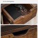 VASAGLE Skob�nk Skoreol med skuffe og �bne rum B�nk Polstret s�de Gang Sovev�relse og Entr&eacute; 30 x 104 x 48 cm Vintage Brun-Brun LHS024T01