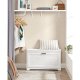 VASAGLE LHS120T10 Skoskab med l�g, b�nk med justerbare indvendige skillev�gge, h�ngslet d�r, med sideh�ndtag, til entr&eacute;, 80 x 30 x 46 cm, hvid