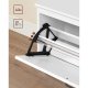 VASAGLE LHS120T10 Skoskab med l�g, b�nk med justerbare indvendige skillev�gge, h�ngslet d�r, med sideh�ndtag, til entr&eacute;, 80 x 30 x 46 cm, hvid