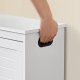 VASAGLE LHS120T10 Skoskab med l�g, b�nk med justerbare indvendige skillev�gge, h�ngslet d�r, med sideh�ndtag, til entr&eacute;, 80 x 30 x 46 cm, hvid