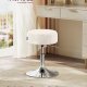 VASAGLE Justerbar sminkestol, makeup-stol, 360&deg; drejelig, PU-polstring, tyk hynde, til sovev�relse, k�kken, spisestue, moderne, cremehvid LJB120W01