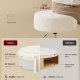 VASAGLE Justerbar sminkestol, makeup-stol, 360&deg; drejelig, PU-polstring, tyk hynde, til sovev�relse, k�kken, spisestue, moderne, cremehvid LJB120W01