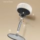 VASAGLE Justerbar sminkestol, makeup-stol, 360&deg; drejelig, PU-polstring, tyk hynde, til sovev�relse, k�kken, spisestue, moderne, cremehvid LJB120W01