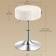 VASAGLE Justerbar sminkestol, makeup-stol, 360&deg; drejelig, PU-polstring, tyk hynde, til sovev�relse, k�kken, spisestue, moderne, cremehvid LJB120W01