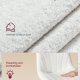 VASAGLE LJB160WD01 Makeup-skammel med rygl�n, h�jdejusterbar, 360&deg; drejelig til sovev�relse, spisestue, sherpabetr�k, cremehvid