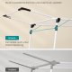 SONGMICS t�rkestativ, 56,5 x 173 x 96,5 cm, t�rkestativ, plassbesparende, med sokkeklemmer, metallramme, for kl�r, h�ndkl�r, laken, hvit LLR518W01