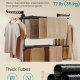 SONGMICS 4-etasjes t�rkestativ, sammenleggbart t�rkestativ for klesvask, 68,1 tommer h�yt, rustfritt st�l, rullende t�rkestativ for t�rkestativer, enkel � montere, innend�rs utend�rs bruk, blekksvart ULLR701B01