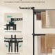 SONGMICS 4-etasjes t�rkestativ, sammenleggbart t�rkestativ for klesvask, 68,1 tommer h�yt, rustfritt st�l, rullende t�rkestativ for t�rkestativer, enkel � montere, innend�rs utend�rs bruk, blekksvart ULLR701B01