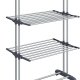 SONGMICS 4-etasjes t�rkestativ, sammenleggbart vingeformet t�rkestativ med hjul, 63,5 x 128 x 173 cm, stor, enkel � montere, innend�rs, utend�rs, gr�, LLR701G01