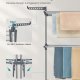 SONGMICS 4-etasjes t�rkestativ, sammenleggbart vingeformet t�rkestativ med hjul, 63,5 x 128 x 173 cm, stor, enkel � montere, innend�rs, utend�rs, gr�, LLR701G01