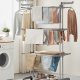 SONGMICS Stort t�rkestativ, Sammenleggbart t�rkestativ for klesvask, 4-etasjers, Flyttbart t�rkestativ, 63,5 x 125,5 x 173 cm, Rustfritt st�l, Sammenleggbare vinger, Innend�rs utend�rs bruk, Duegr� LLR703G01