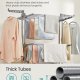 SONGMICS Stort t�rkestativ, Sammenleggbart t�rkestativ for klesvask, 4-etasjers, Flyttbart t�rkestativ, 63,5 x 125,5 x 173 cm, Rustfritt st�l, Sammenleggbare vinger, Innend�rs utend�rs bruk, Duegr� LLR703G01