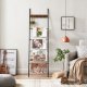 VASAGLE LLS016B01 H�ndkl�dehylde med 5 niveauer 44 x 160 cm pladsbesparende metalramme 4 kroge industriel stil vintage brun/sort