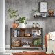 VASAGLE LLS104B01 reol, m. 6 rum - vintage brun sp�nplade og sort st�l