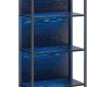 VASAGLE 6-etagers bogreol med justerbar LED-belysning, hylde med st�lramme, 30,3 x 60 x 178,6 cm, til stue, sovev�relse, arbejdsv�relse ibenholt sort LLS120B57
