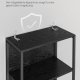 VASAGLE 6-etagers bogreol med justerbar LED-belysning, hylde med st�lramme, 30,3 x 60 x 178,6 cm, til stue, sovev�relse, arbejdsv�relse ibenholt sort LLS120B57